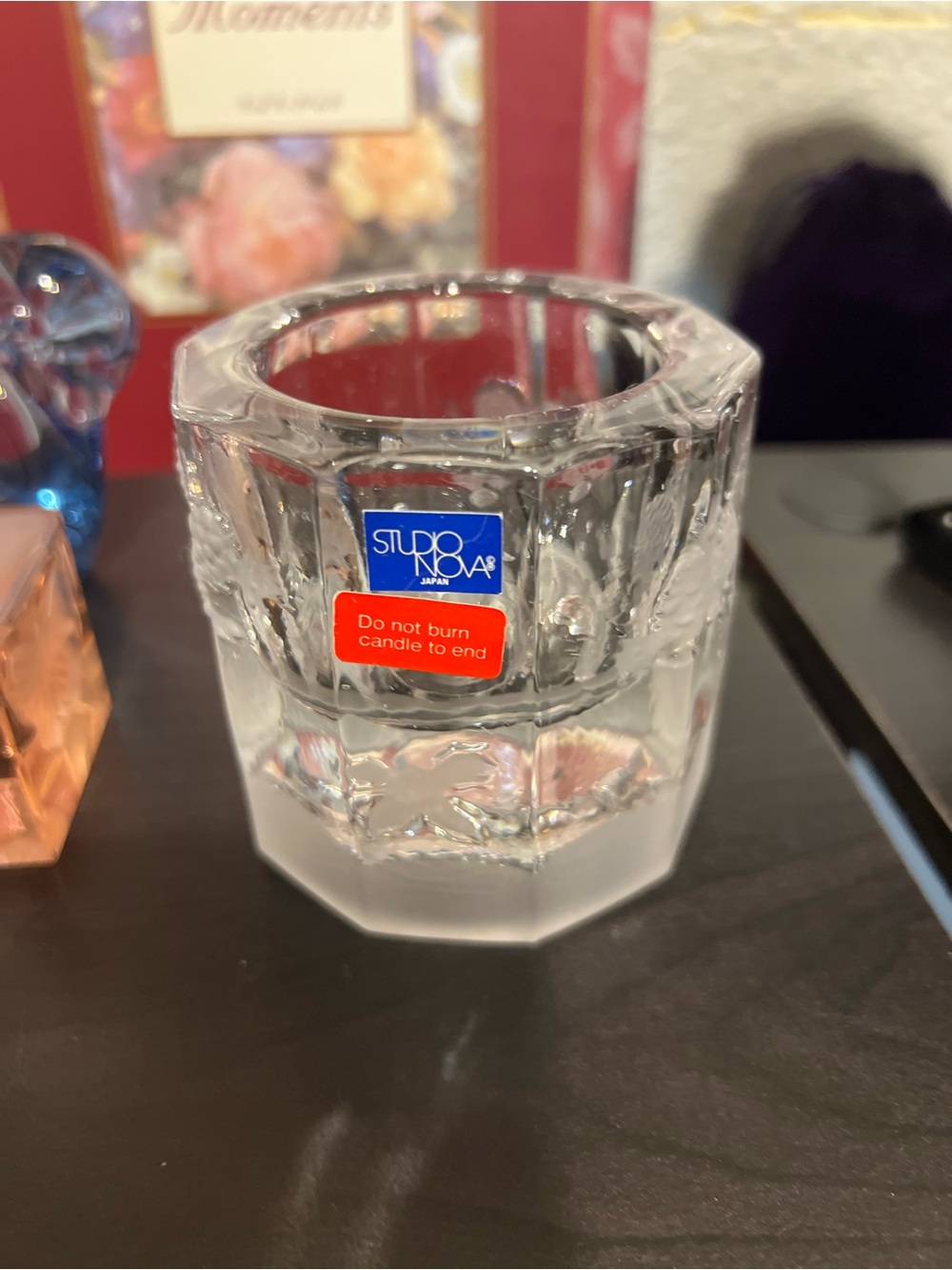 Studio Nova Clear Faceted Glass Votive Holder